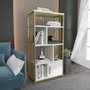 Hanah Home Estantería Blanco y Dorado